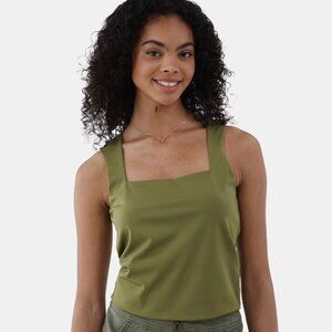 No Boundaries Portrait Green Tank‎ Top Slightly Cropped Size M
